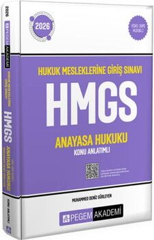 Pegem Yayınları 2026 Hukuk Mesleklerine Giriş Sınavı HMGS Anayasa Hukuku Konu Anlatımlı