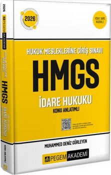 Pegem Yayınları 2026 Hukuk Mesleklerine Giriş Sınavı HMGS İdare Hukuku Konu Anlatımlı