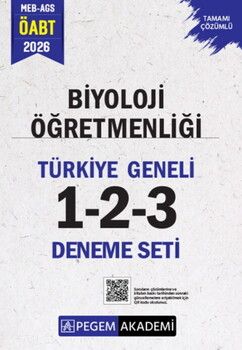 Pegem Yayınları 2026 MEB AGS ÖABT Biyoloji Öğretmenliği Tamamı Çözümlü Türkiye Geneli 1-2-3 Deneme Seti