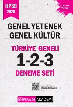 Pegem Yayınları 2026 KPSS Genel Yetenek Genel Kültür Tamamı Çözümlü Türkiye Geneli 1-2-3 Deneme Seti