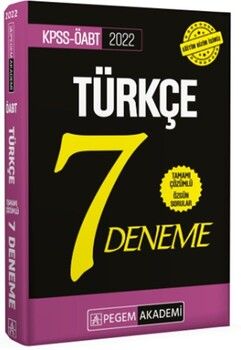 Pegem Yayınları 2022 KPSS ÖABT Türkçe Öğretmenliği Tamamı Çözümlü 7 Deneme