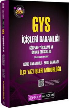 Pegem Yayınları 2026 GYS İçişleri Bakanlığı Ünvan Değişikliği Sınavlarına Hazırlık İlçe Yazı İşleri Müdürlüğü Konu Anlatımlı Sor