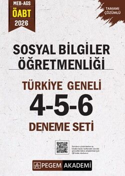 Pegem Yayınları 2026 MEB AGS ÖABT Sosyal Bilgiler Öğretmenliği Türkiye Geneli 4-5-6 Deneme Seti
