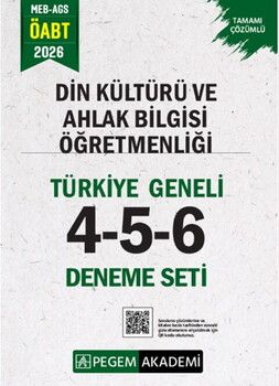 Pegem Yayınları 2026 MEB AGS ÖABT Din Kültürü Öğretmenliği Tamamı Çözümlü Türkiye Geneli 4-5-6 Deneme Seti