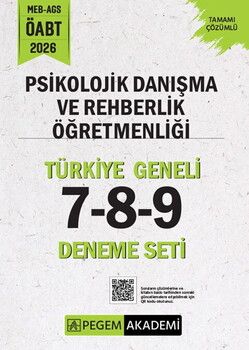 Pegem Yayınları 2026 MEB AGS ÖABT Psikolojik Danışmanlık ve Rehber Öğretmenliği Türkiye Geneli 7-8-9 Deneme Seti