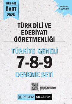 Pegem Yayınları 2026 MEB AGS ÖABT Türk Dili ve Edebiyatı Öğretmenliği Türkiye Geneli 7-8-9 Deneme Seti
