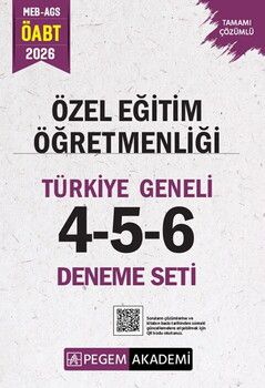 Pegem Yayınları 2026 MEB AGS ÖABT Özel Eğitim Öğretmenliği Türkiye Geneli 4-5-6 Deneme Seti