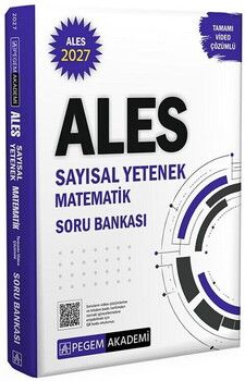 Pegem Yayınları 2027 ALES Sayısal Yetenek Matematik Tamamı Video Çözümlü Soru Bankası