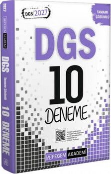 Pegem Yayınları 2027 DGS Tamamı Çözümlü 10 Deneme