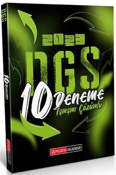 Pegem Yayınları 2023 DGS Tamamı Çözümlü 10 Deneme