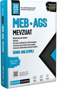 Pegem Yayınları 2027 MEB AGS Mevzuat Konu Anlatımlı