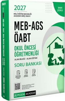 Pegem Yayınları 2027 MEB AGS ÖABT Okul Öncesi Öğretmenliği Soru Bankası