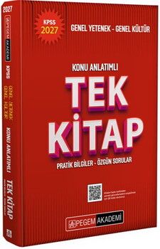 Pegem Yayınları 2027 KPSS Genel Yetenek Genel Kültür Konu Anlatımlı Tek Kitap