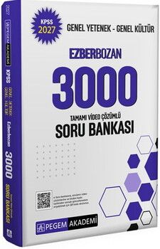 Pegem Yayınları 2027 KPSS Genel Yetenek Genel Kültür Ezberbozan 3000 Soru Bankası