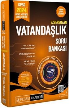 Pegem Yayınları 2024 Ezberbozan KPSS Genel Yetenek Genel Kültür Vatandaşlık Soru Bankası