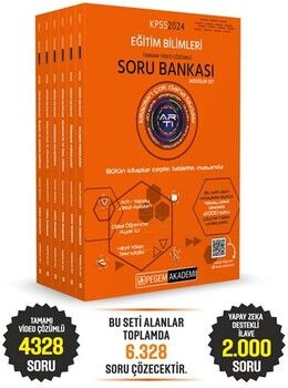 Pegem Yayınları 2024 KPSS Eğitim Bilimleri Tamamı Video Çözümlü Soru Bankası Modüler Seti 6 Kitap