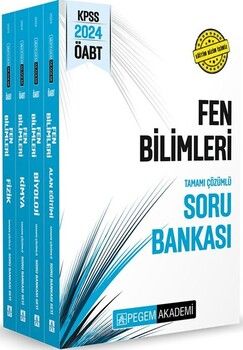 Pegem Yayınları 2024 KPSS ÖABT Fen Bilimleri Tamamı Çözümlü Soru Bankası