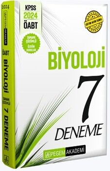 Pegem Yayınları 2024 KPSS ÖABT Biyoloji Öğretmenliği Tamamı Çözümlü 7 Deneme