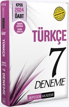Pegem Yayınları 2024 KPSS ÖABT Türkçe Öğretmenliği Tamamı Çözümlü 7 Deneme