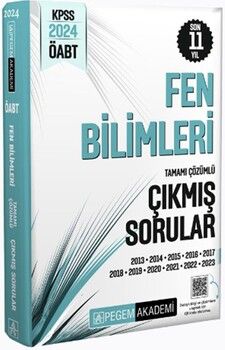 Pegem Yayınları 2024 KPSS ÖABT Fen Bilimleri Tamamı Çözümlü Çıkmış Sorular