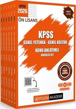 Pegem Yayınları 2026 KPSS Genel Yetenek Genel Kültür Önlisans Konu Anlatımlı Modüler Set