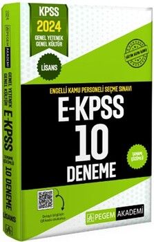 Pegem Yayınları 2024 E KPSS Lisans Tamamı Çözümlü 10 Deneme