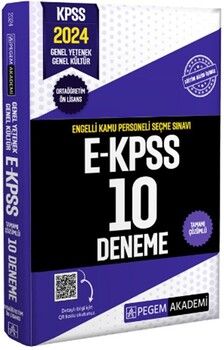 Pegem Yayınları 2024 E KPSS Ortaöğretim Önlisans Tamamı Çözümlü 10 Deneme