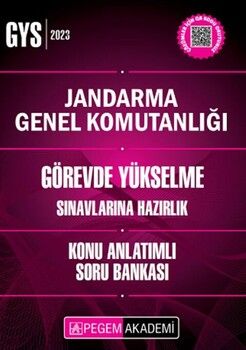  Pegem Yayınları 2023 GYS Jandarma Genel Komutanlığı Konu Anlatımlı Soru Bankası