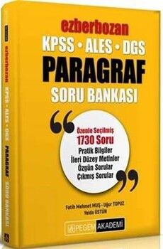 Pegem Yayınları 2022 KPSS ALES DGS Ezberbozan Paragraf Soru Bankası