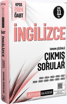 Pegem Yayınları 2024 KPSS ÖABT İngilizce Tamamı Çözümlü Çıkmış Sorular