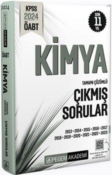 Pegem Yayınları 2024 KPSS ÖABT Kimya Tamamı Çözümlü Çıkmış Sorular