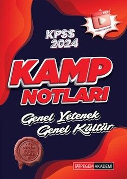 Pegem Yayınları 2024 KPSS Genel Yetenek Genel Kültür Kamp Notları