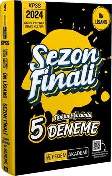 Pegem Yayınları 2024 KPSS Genel Yetenek Genel Kültür Ön Lisans Sezon Finali Tamamı Çözümlü 5 Deneme