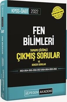 Pegem Yayınları 2022 KPSS ÖABT Fen ve Teknoloji Tamamı Çözümlü Çıkmış Sorular