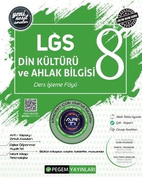 Pegem Yayınları 8. Sınıf LGS Din Kültürü ve Ahlak Bilgisi Ders İşleme Föyü