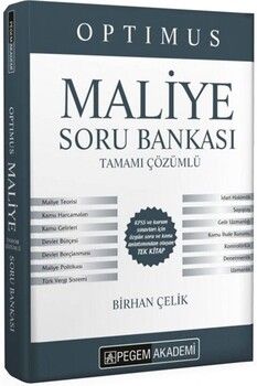 Pegem Yayınları KPSS A Grubu Optimus Maliye Tamamı Çözümlü Soru Bankası