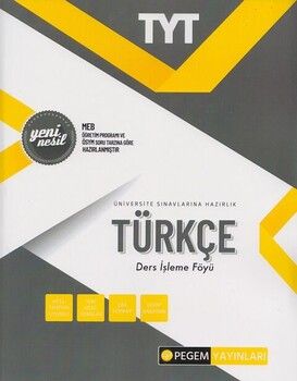 Pegem Yayınları TYT Türkçe Ders İşleme Föyü