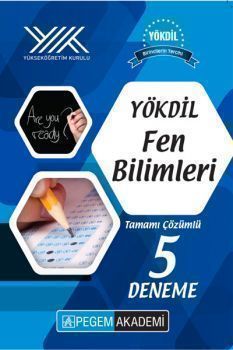 Pegem Yayınları YÖKDİL Fen Bilimleri Tamamı Çözümlü 5 Deneme