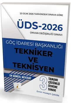 Pelikan 2026 ÜDS Göç İdaresi Başkanlığı Tekniker ve Teknisyen Tamamı Çözümlü 3 Deneme Sınavı