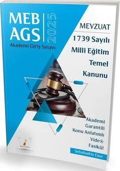 Pelikan Yayınları 2025 MEB AGS Mevzuat Bilgisi 1739 Sayılı Milli Eğitim Temel Kanunu Konu Anlatımlı Video Fasikül