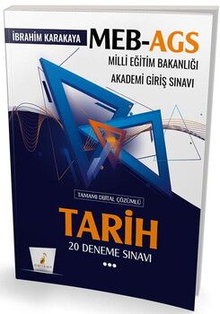 Pelikan Yayınları MEB AGS Hazırlık Tarih 20 Deneme Sınavı Tamamı Dijital Çözümlü
