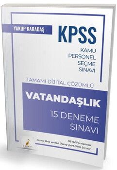 Pelikan Yayınları KPSS Vatandaşlık 15 Deneme Çözümlü