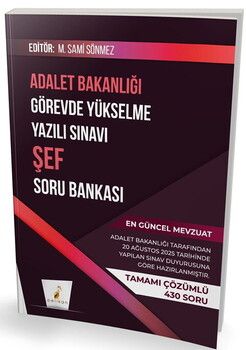 Pelikan Yayınları GYS Adalet Bakanlığı Görevde Yükselme Yazılı Sınavı Şef Soru Bankası