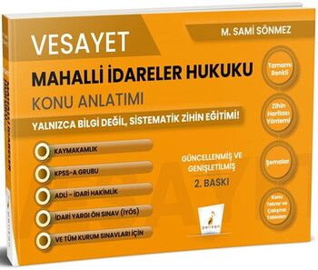 Pelikan Yayınları Vesayet Mahalli İdareler Hukuku Konu Anlatımı