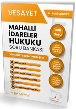 Pelikan Yayınları Vesayet Mahalli İdareler Hukuku Soru Bankası
