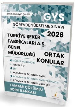 Pelikan Yayınları 2026 GYS Türkiye Şeker Fabrikaları A.Ş Genel Müdürlüğü Ortak Konular Tamamı Çözümlü Soru Bankası