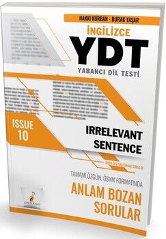 Pelikan Yayınları YDT İngilizce Irrelevant Sentence Issue 10