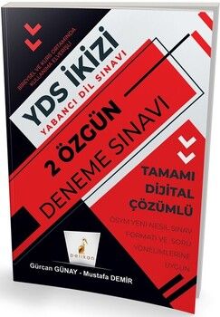 Pelikan Yayınları YDS İkizi 2 Özgün Deneme Sınavı Dijital Çözümlü