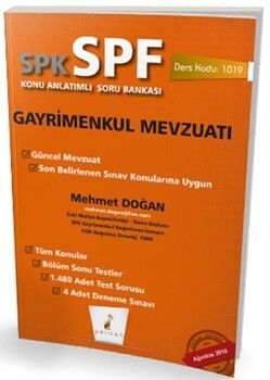 Pelikan Yayınları SPK SPF Gayrimenkul Mevzuatı Konu Anlatımlı Soru Bankası
