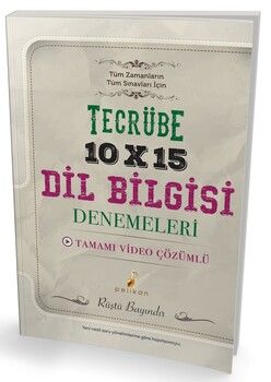 Pelikan Yayınları Tecrübe 10 x 15 Video Çözümlü Dil Bilgisi Denemeleri